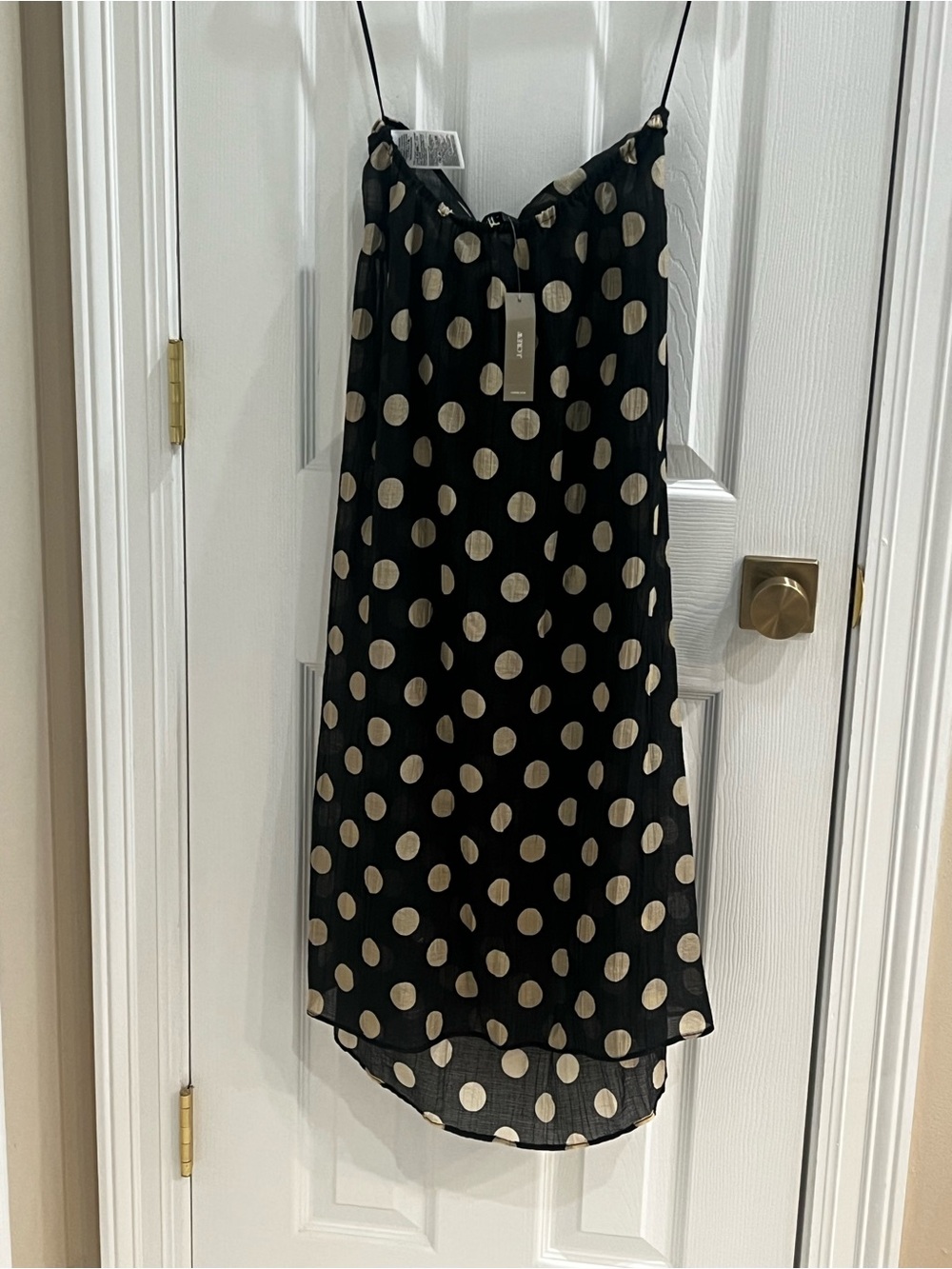JCREW - NWT Swim Cover-Up - Crinkle side-tie dress in dot print. XXS - Picture 5 of 6